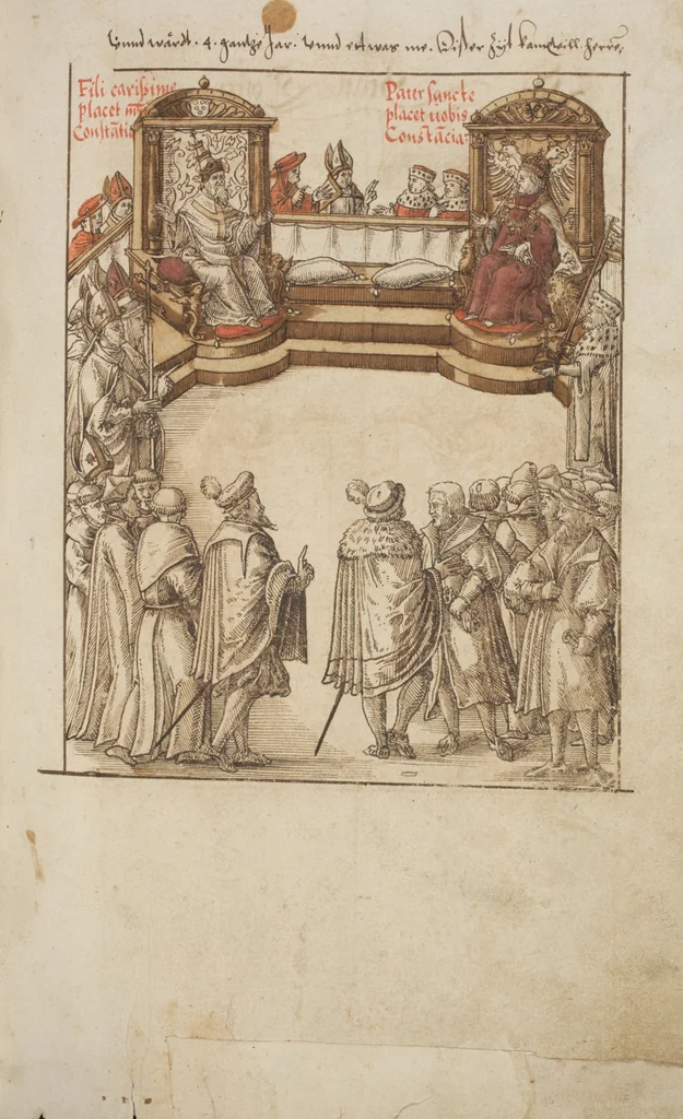 An illustration from Silbereisen: Chronicon Helvetiae, Part I, 1576, leaf 481