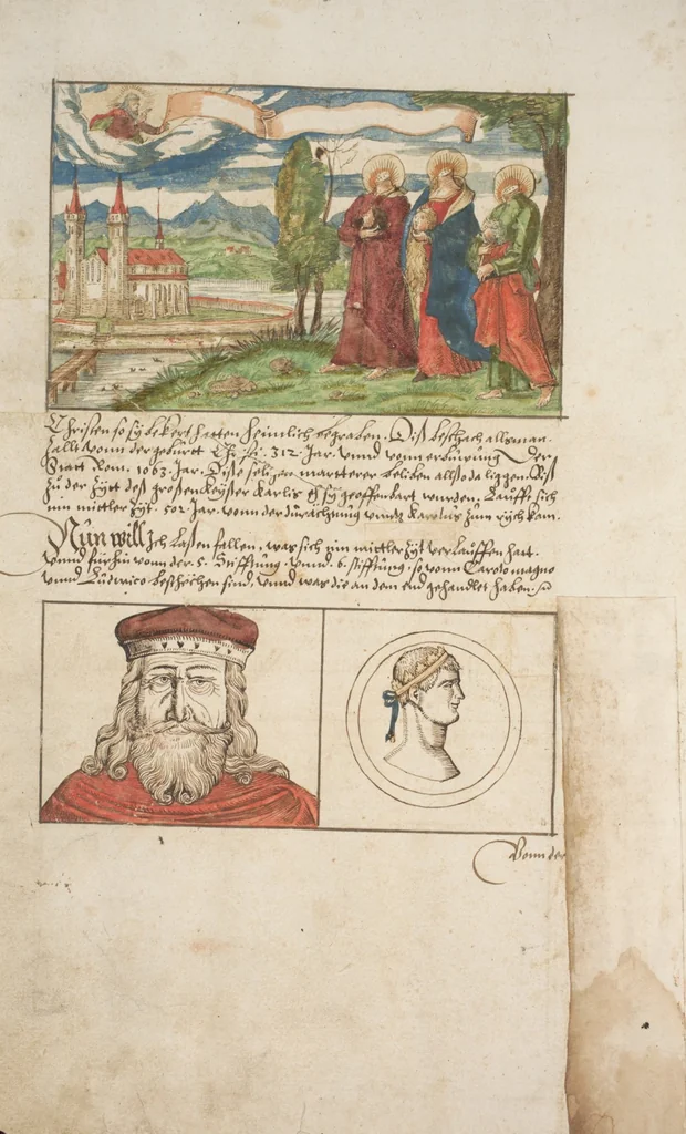 An illustration from Silbereisen: Chronicon Helvetiae, Part I, 1576, leaf 58