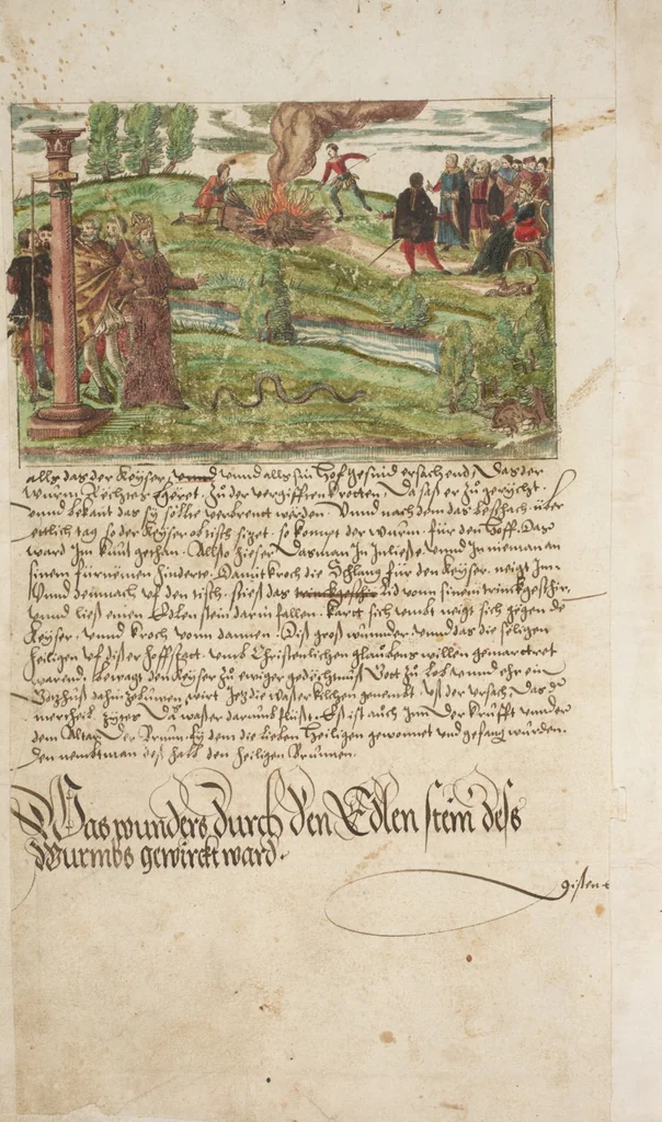 An illustration from Silbereisen: Chronicon Helvetiae, Part I, 1576, leaf 68