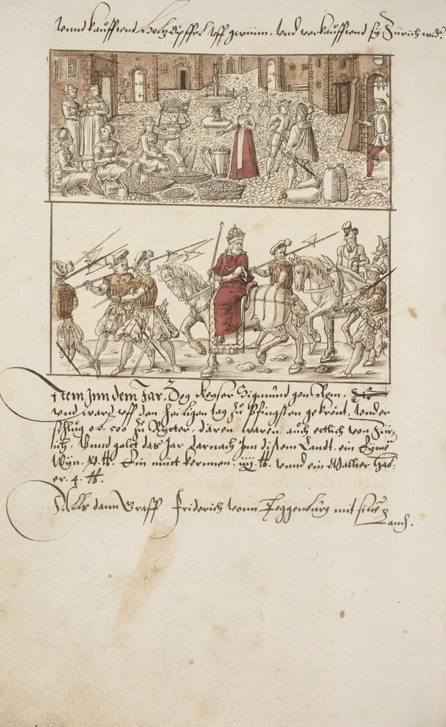 An illustration from Silbereisen: Chronicon Helvetiae, Part I, 1576, leaf 728