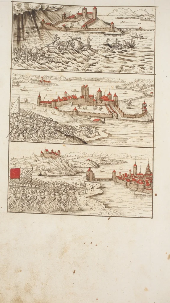 An illustration from Silbereisen: Chronicon Helvetiae, Part I, 1576, leaf 860