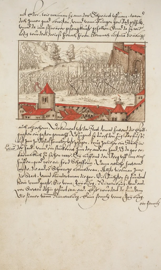An illustration from Silbereisen: Chronicon Helvetiae, Part I, 1576, leaf 886