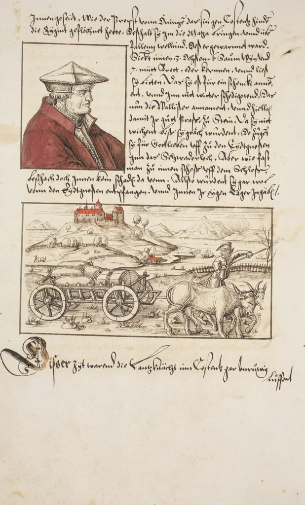 An illustration from Silbereisen: Chronicon Helvetiae, Part I, 1576, leaf 894