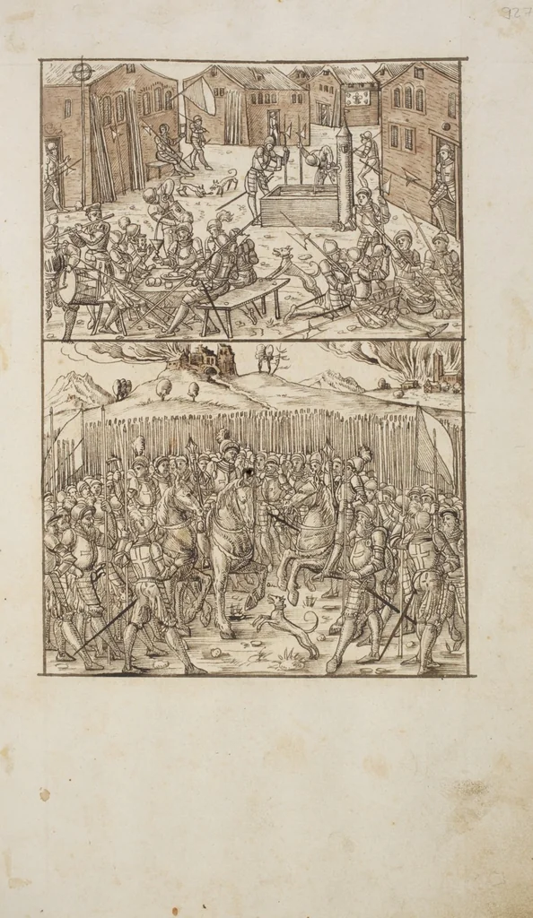 An illustration from Silbereisen: Chronicon Helvetiae, Part I, 1576, leaf 931