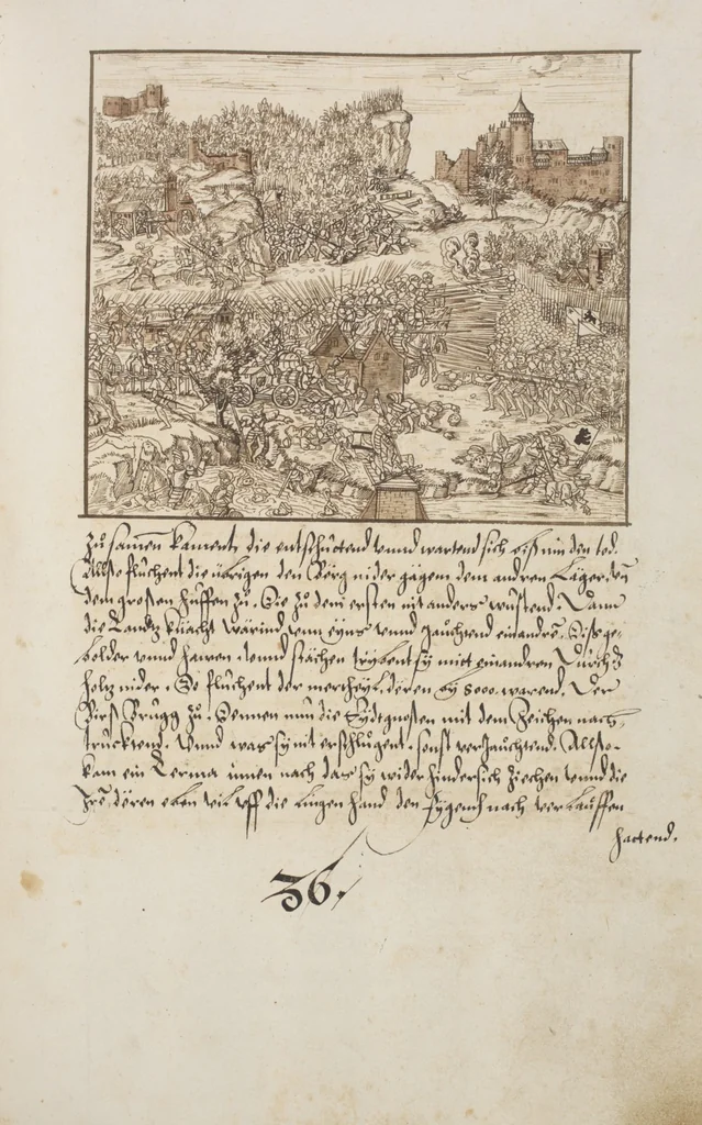 An illustration from Silbereisen: Chronicon Helvetiae, Part I, 1576, leaf 935