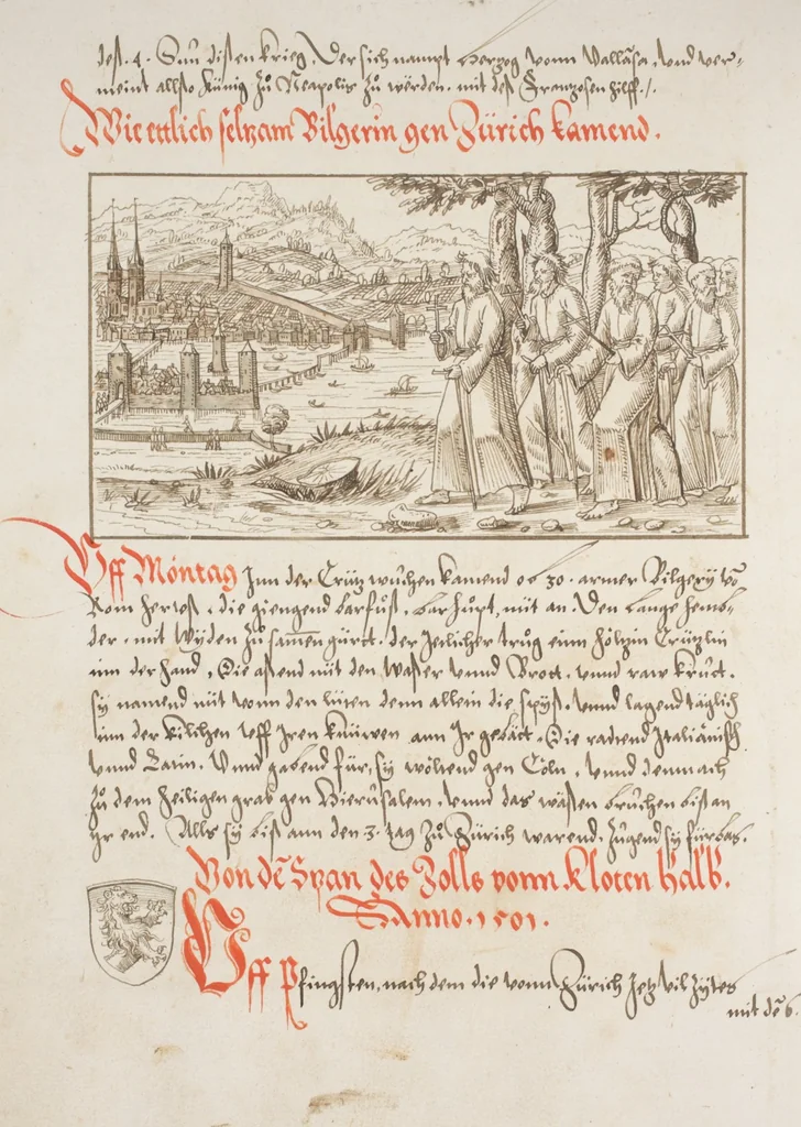 An illustration from Silbereisen: Chronicon Helvetiae, Part I, 1576, leaf 992