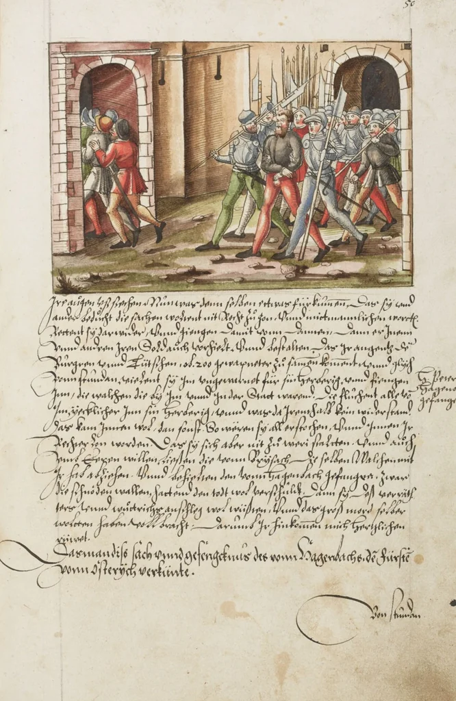 An illustration from Silbereisen: Chronicon Helvetiae, Part II, 1572, leaf 113