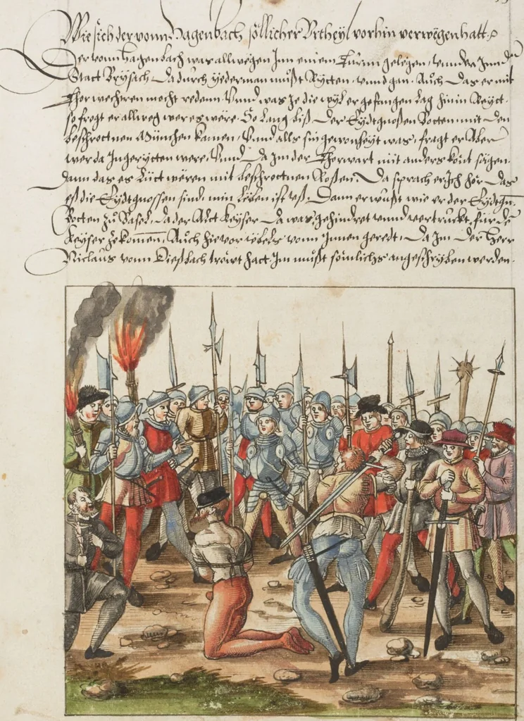 An illustration from Silbereisen: Chronicon Helvetiae, Part II, 1572, leaf 117