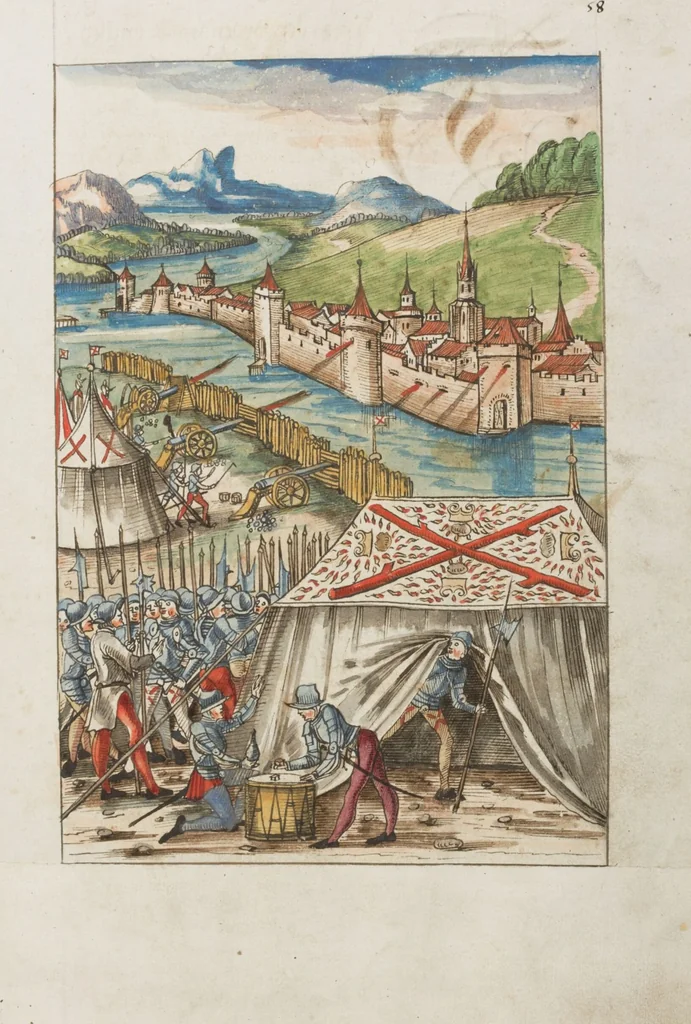 An illustration from Silbereisen: Chronicon Helvetiae, Part II, 1572, leaf 127