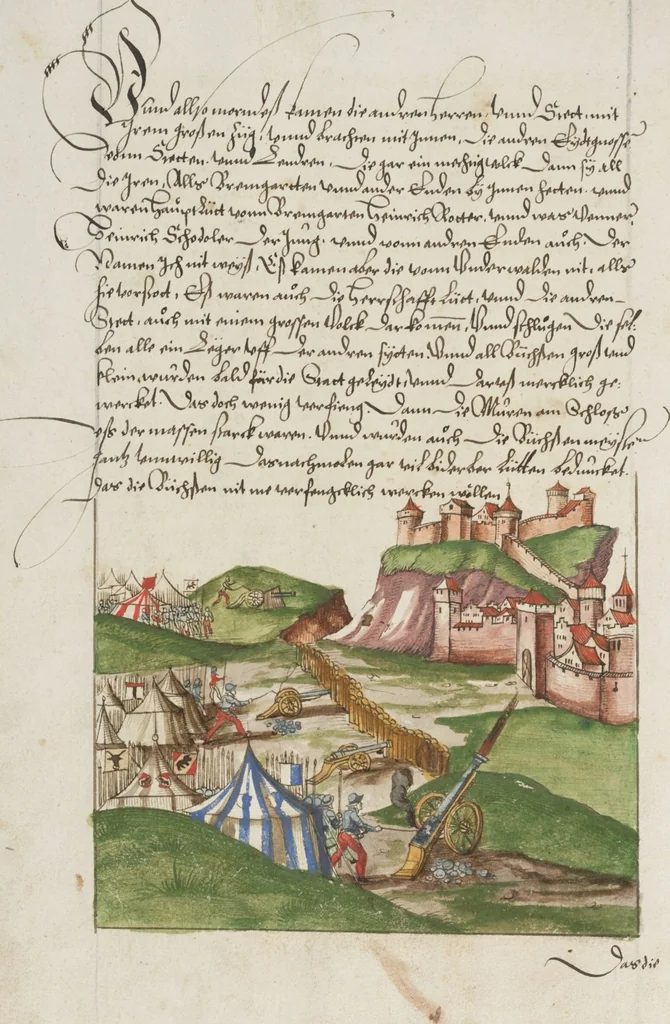 An illustration from Silbereisen: Chronicon Helvetiae, Part II, 1572, leaf 142