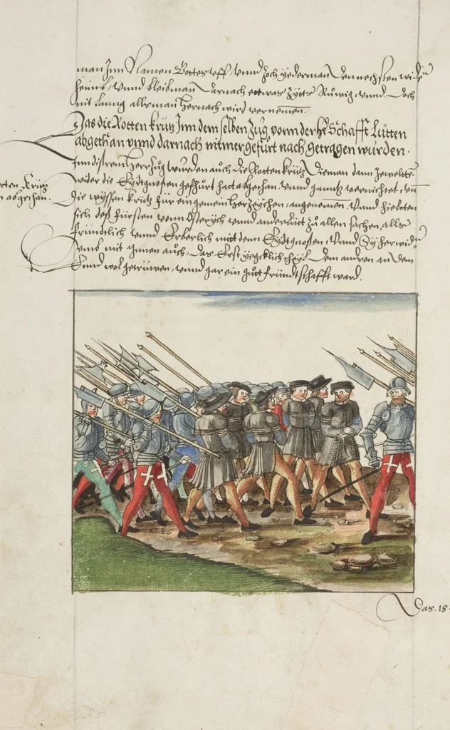 An illustration from Silbereisen: Chronicon Helvetiae, Part II, 1572, leaf 150
