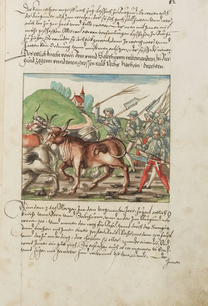 An illustration from Silbereisen: Chronicon Helvetiae, Part II, 1572, leaf 171