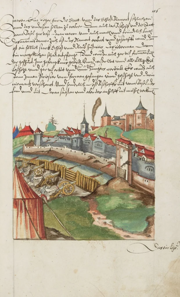 An illustration from Silbereisen: Chronicon Helvetiae, Part II, 1572, leaf 219