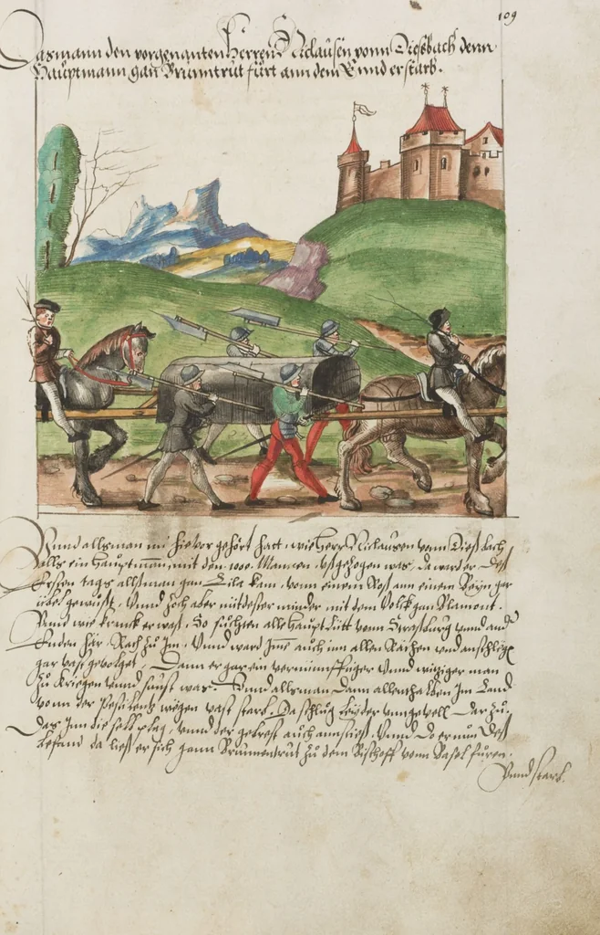An illustration from Silbereisen: Chronicon Helvetiae, Part II, 1572, leaf 225