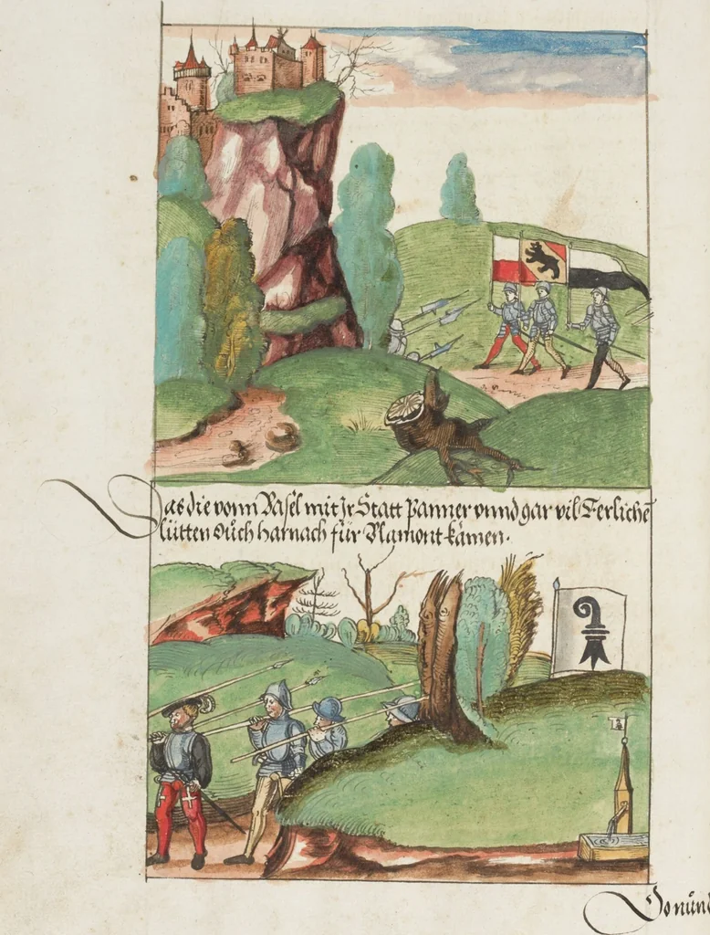 An illustration from Silbereisen: Chronicon Helvetiae, Part II, 1572, leaf 230