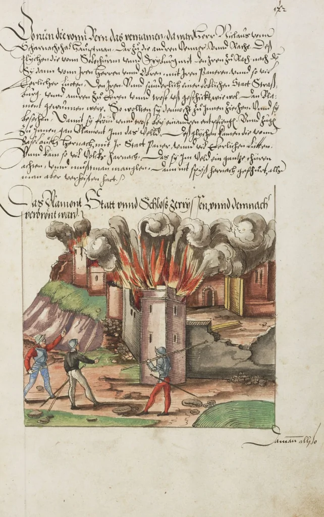 An illustration from Silbereisen: Chronicon Helvetiae, Part II, 1572, leaf 231