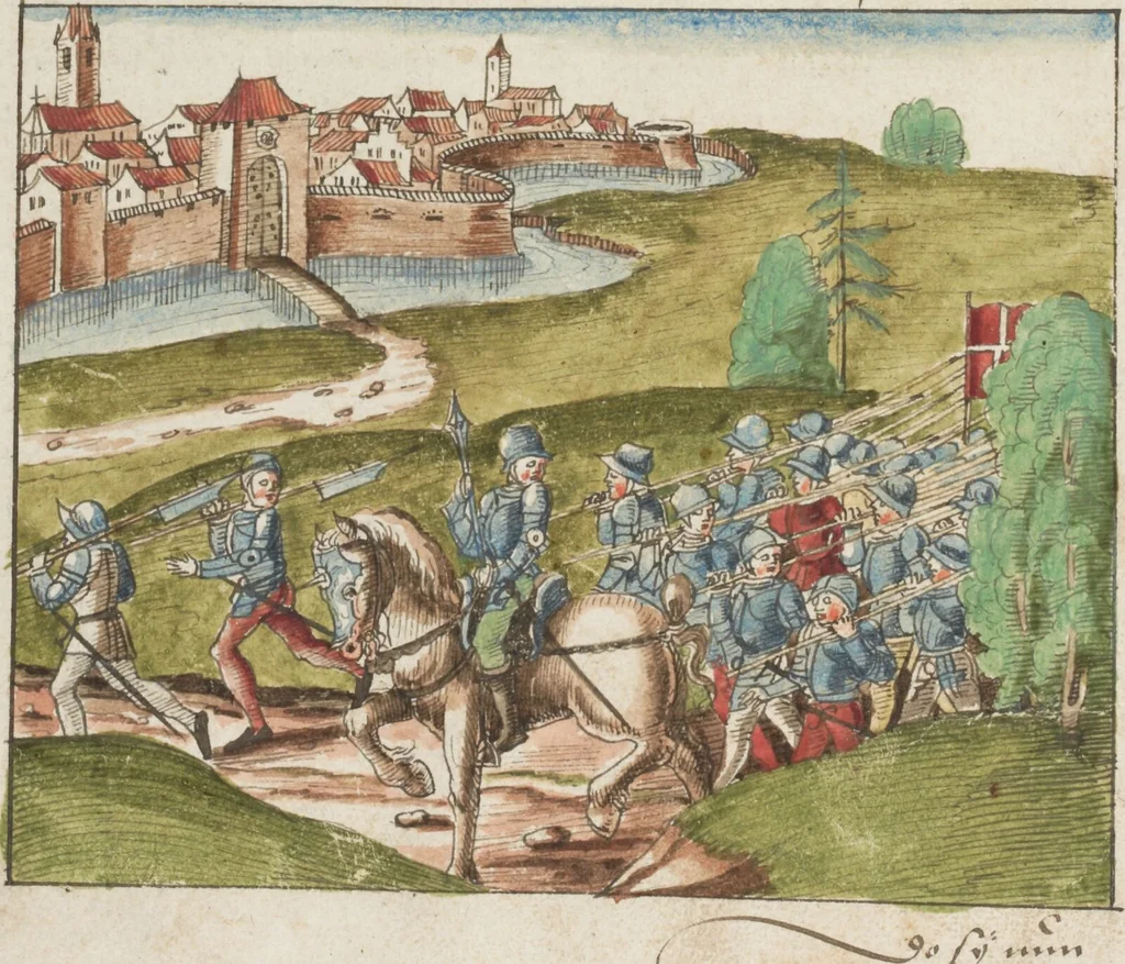 An illustration from Silbereisen: Chronicon Helvetiae, Part II, 1572, leaf 24