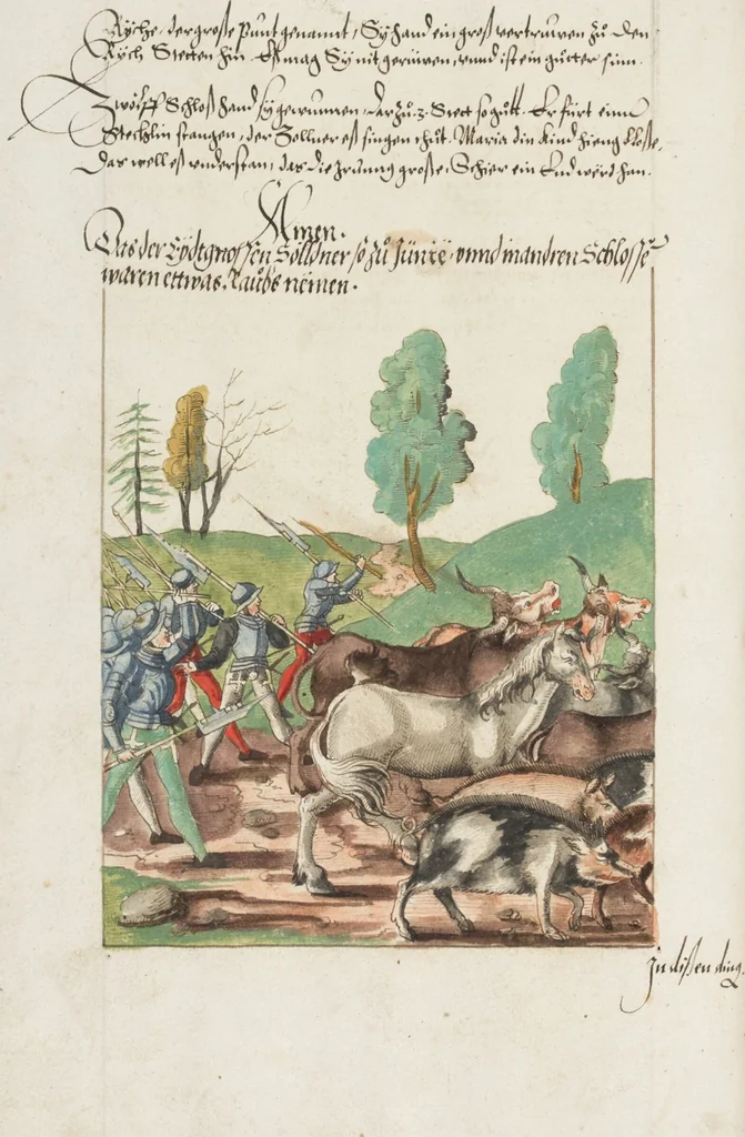 An illustration from Silbereisen: Chronicon Helvetiae, Part II, 1572, leaf 240