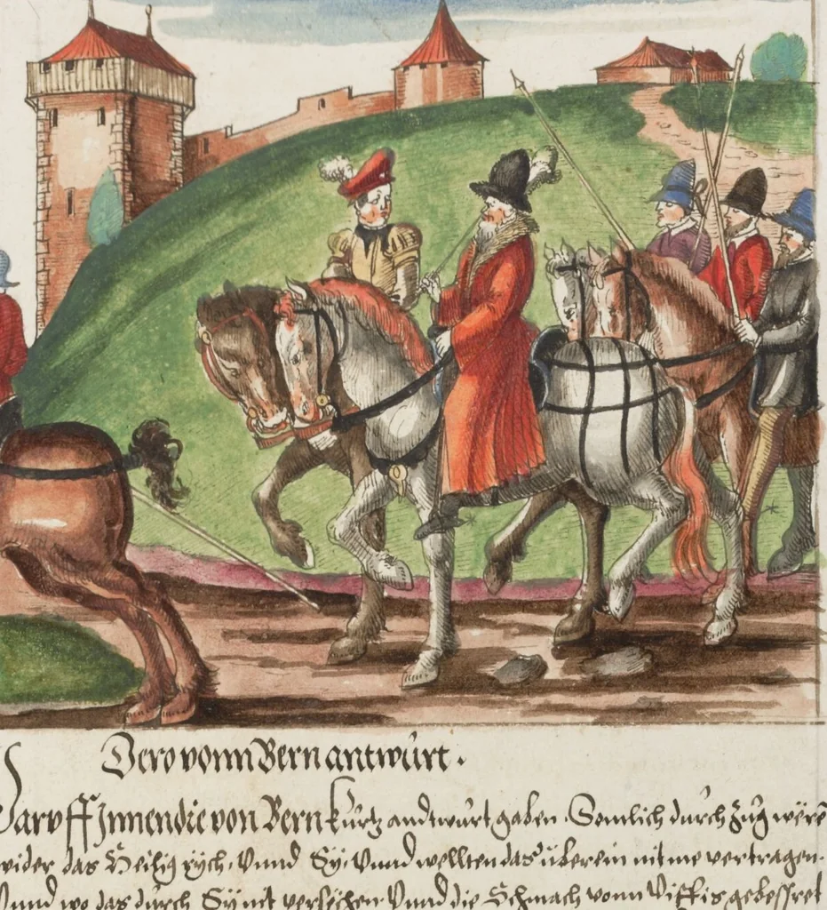 An illustration from Silbereisen: Chronicon Helvetiae, Part II, 1572, leaf 245