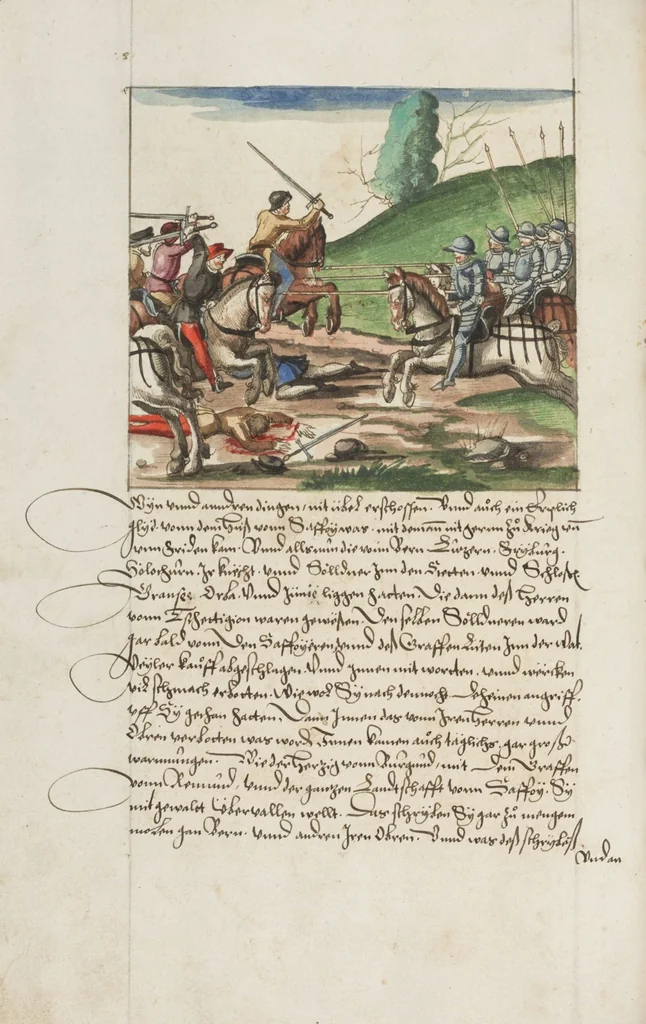 An illustration from Silbereisen: Chronicon Helvetiae, Part II, 1572, leaf 252