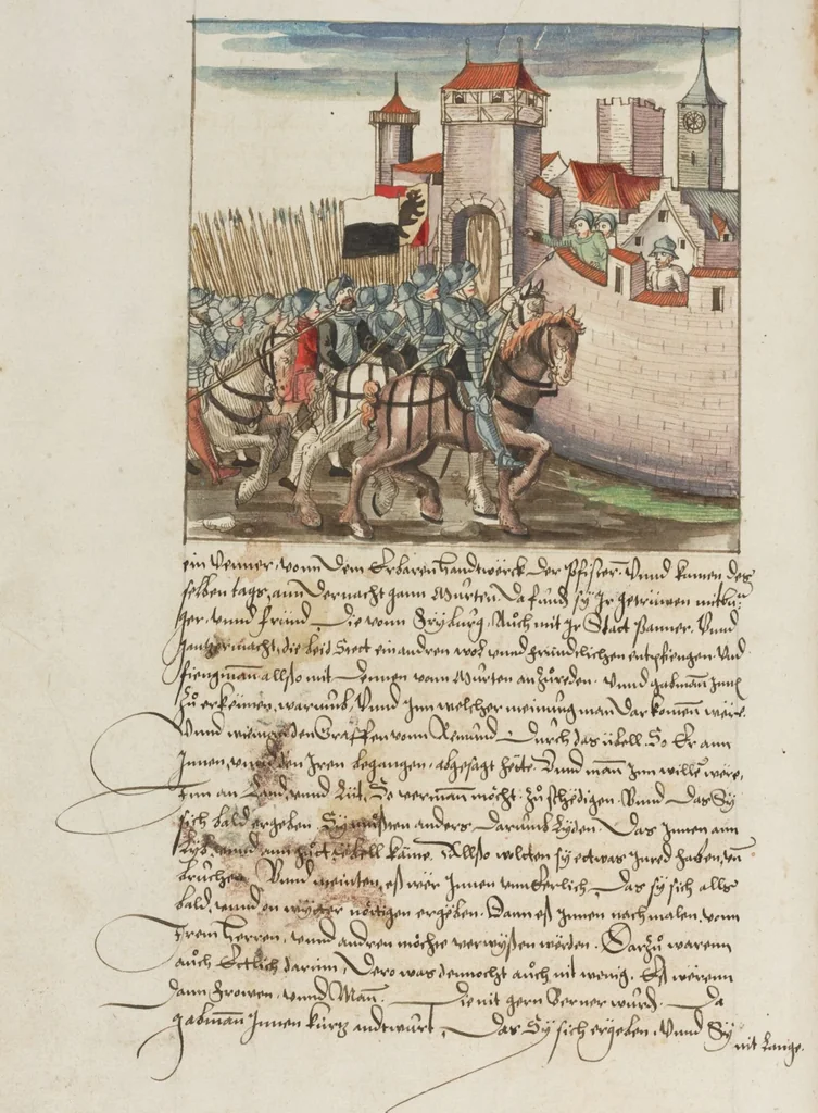 An illustration from Silbereisen: Chronicon Helvetiae, Part II, 1572, leaf 258