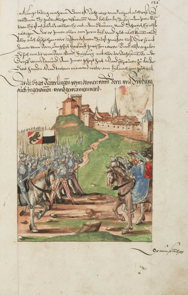 An illustration from Silbereisen: Chronicon Helvetiae, Part II, 1572, leaf 259