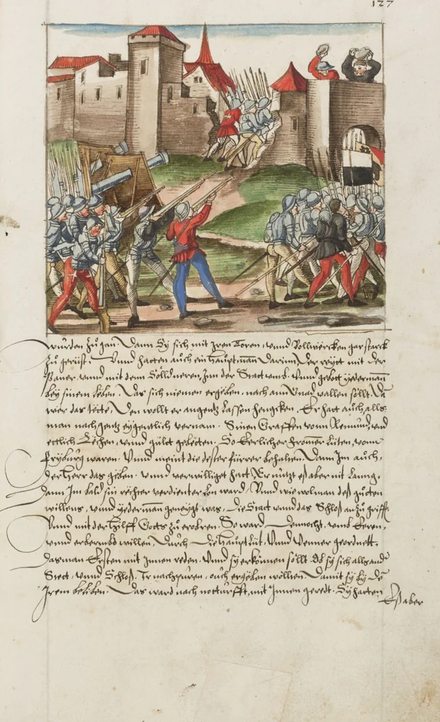 An illustration from Silbereisen: Chronicon Helvetiae, Part II, 1572, leaf 261
