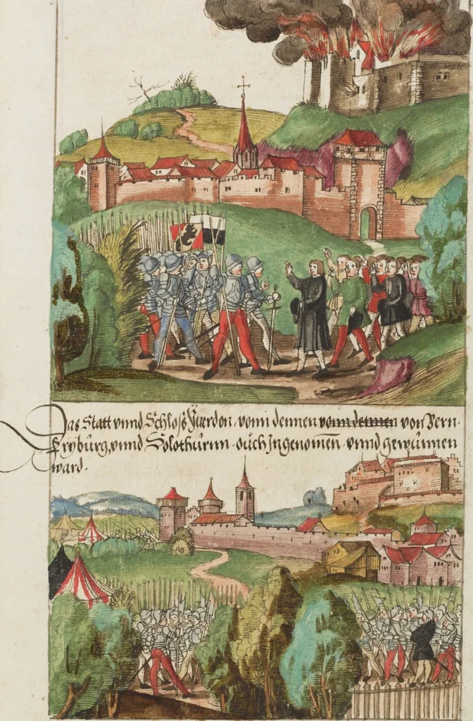 An illustration from Silbereisen: Chronicon Helvetiae, Part II, 1572, leaf 267