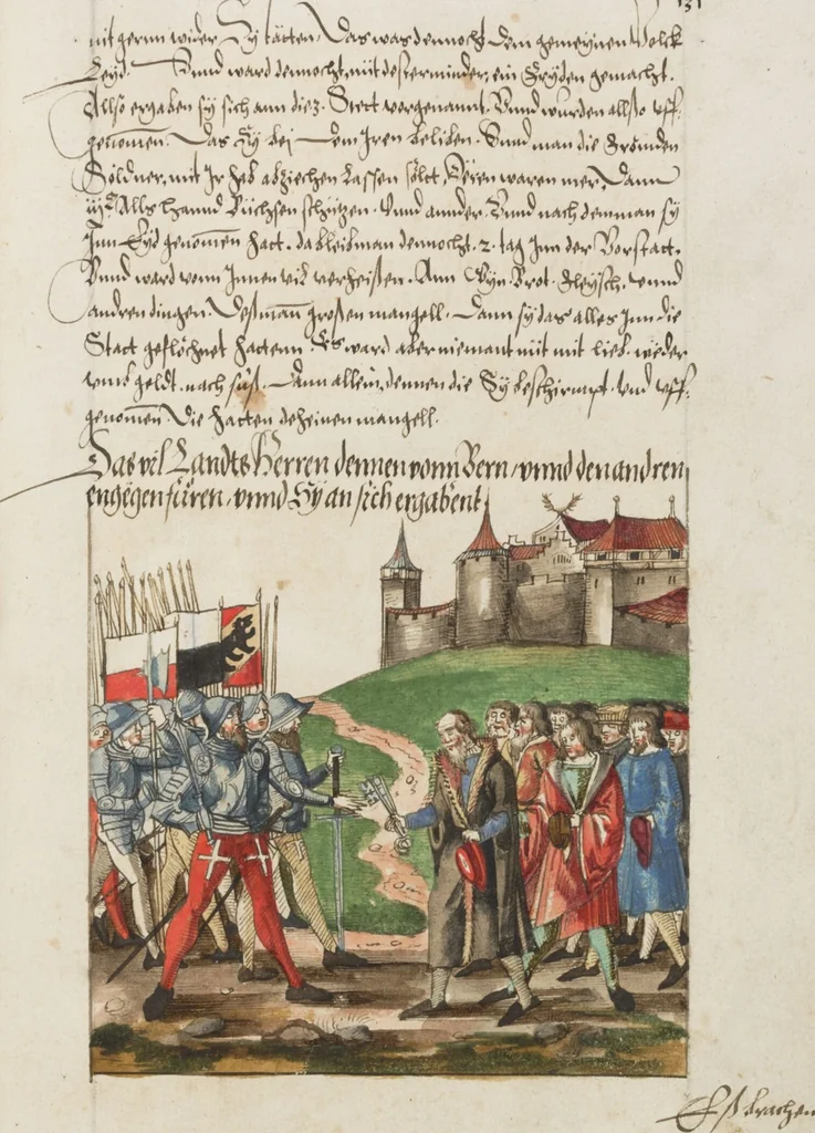 An illustration from Silbereisen: Chronicon Helvetiae, Part II, 1572, leaf 269