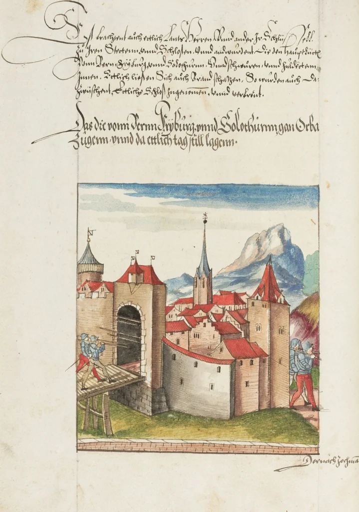 An illustration from Silbereisen: Chronicon Helvetiae, Part II, 1572, leaf 270