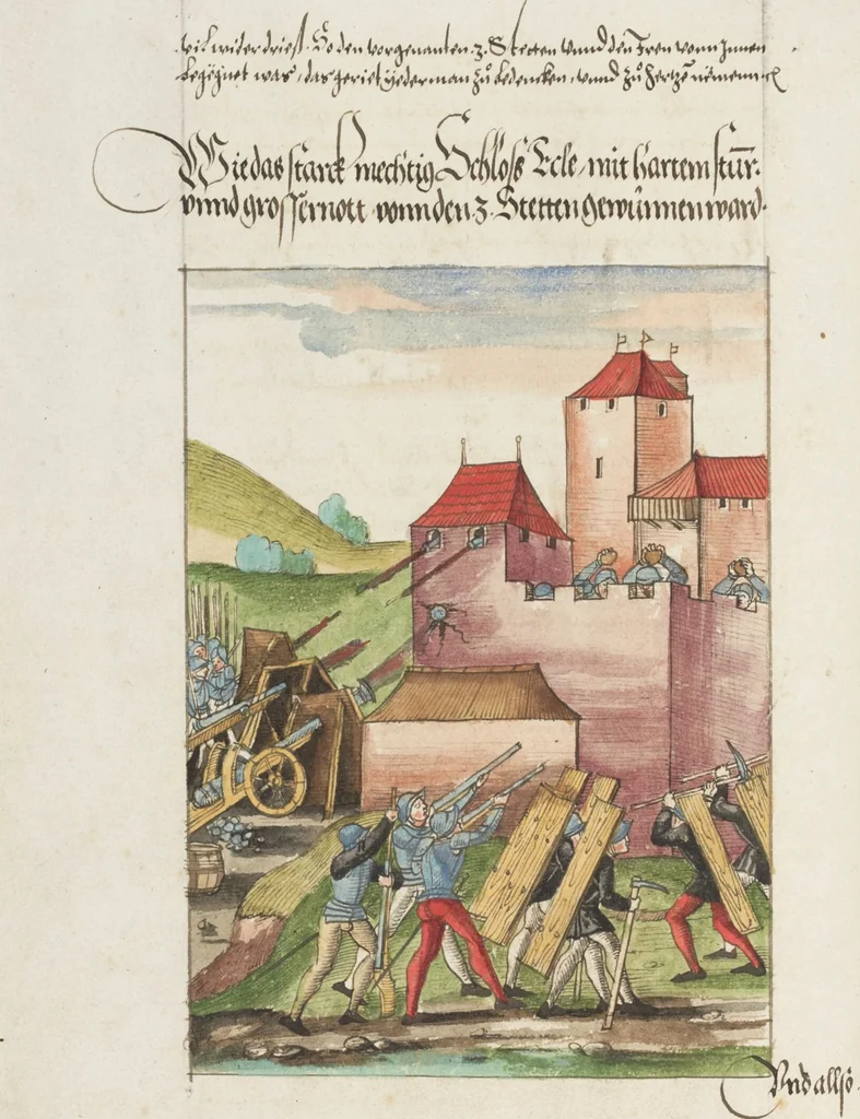 An illustration from Silbereisen: Chronicon Helvetiae, Part II, 1572, leaf 272