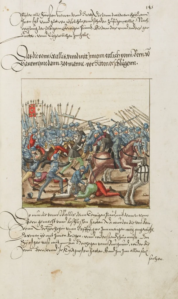 An illustration from Silbereisen: Chronicon Helvetiae, Part II, 1572, leaf 297