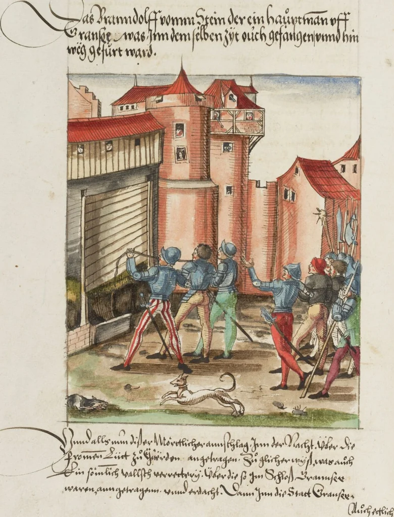 An illustration from Silbereisen: Chronicon Helvetiae, Part II, 1572, leaf 316