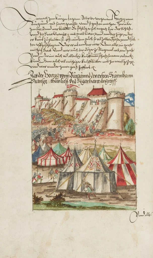 An illustration from Silbereisen: Chronicon Helvetiae, Part II, 1572, leaf 324