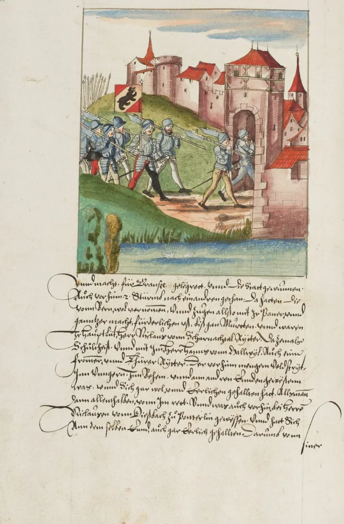 An illustration from Silbereisen: Chronicon Helvetiae, Part II, 1572, leaf 328