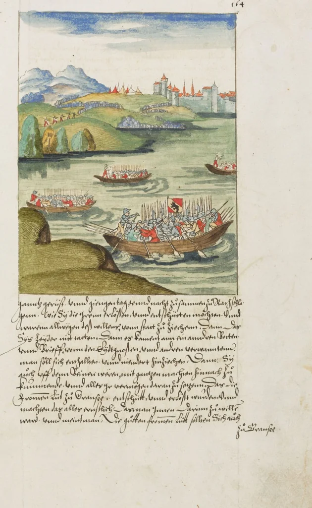 An illustration from Silbereisen: Chronicon Helvetiae, Part II, 1572, leaf 335