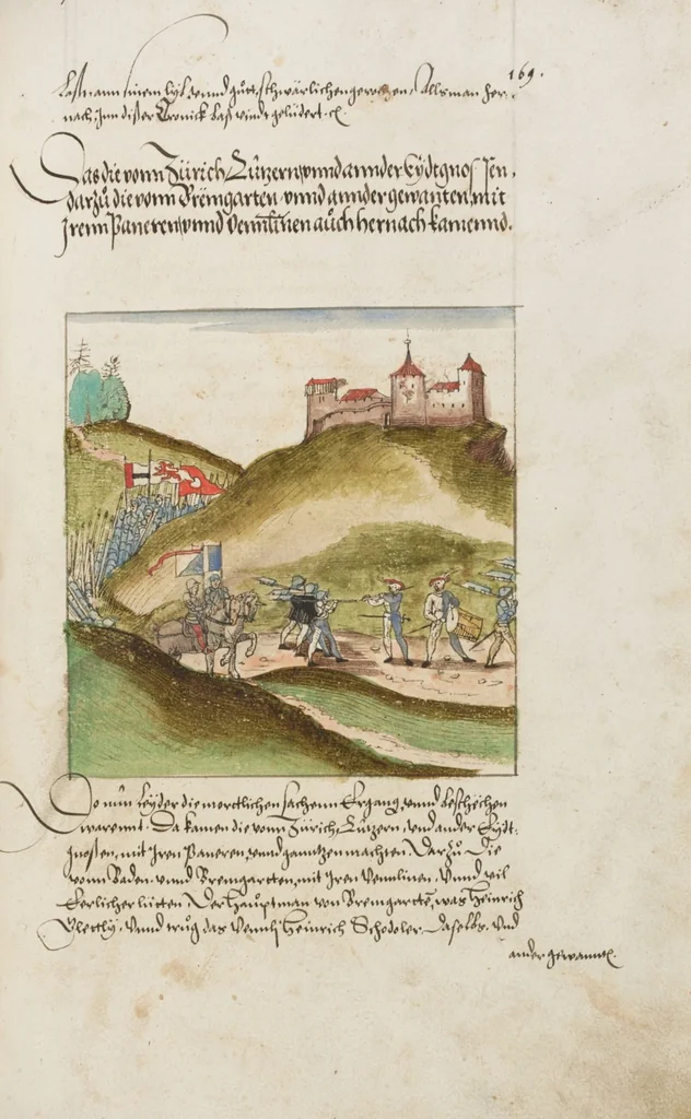 An illustration from Silbereisen: Chronicon Helvetiae, Part II, 1572, leaf 345