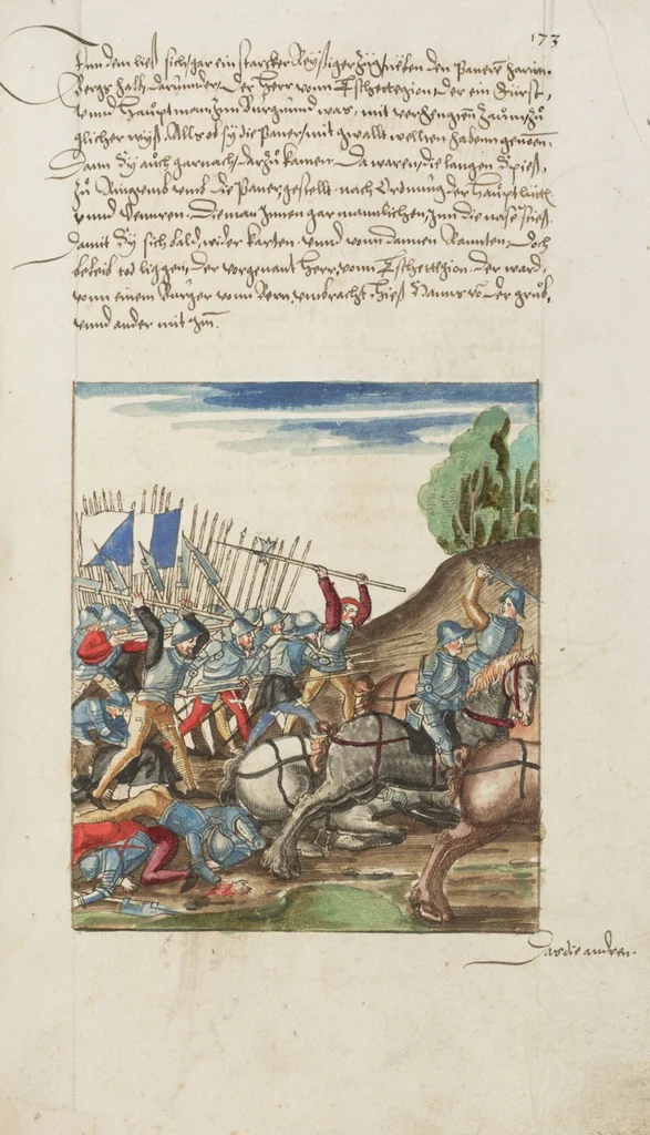 An illustration from Silbereisen: Chronicon Helvetiae, Part II, 1572, leaf 353