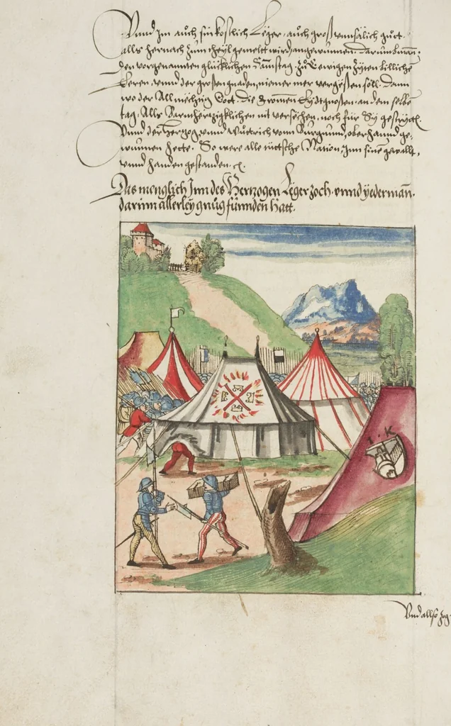 An illustration from Silbereisen: Chronicon Helvetiae, Part II, 1572, leaf 356