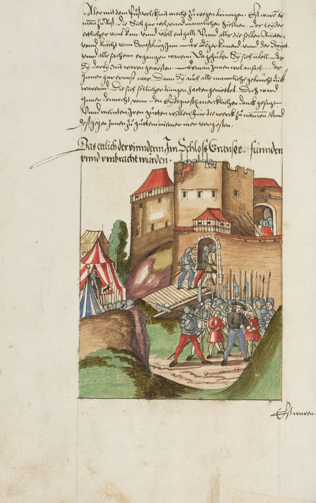An illustration from Silbereisen: Chronicon Helvetiae, Part II, 1572, leaf 358