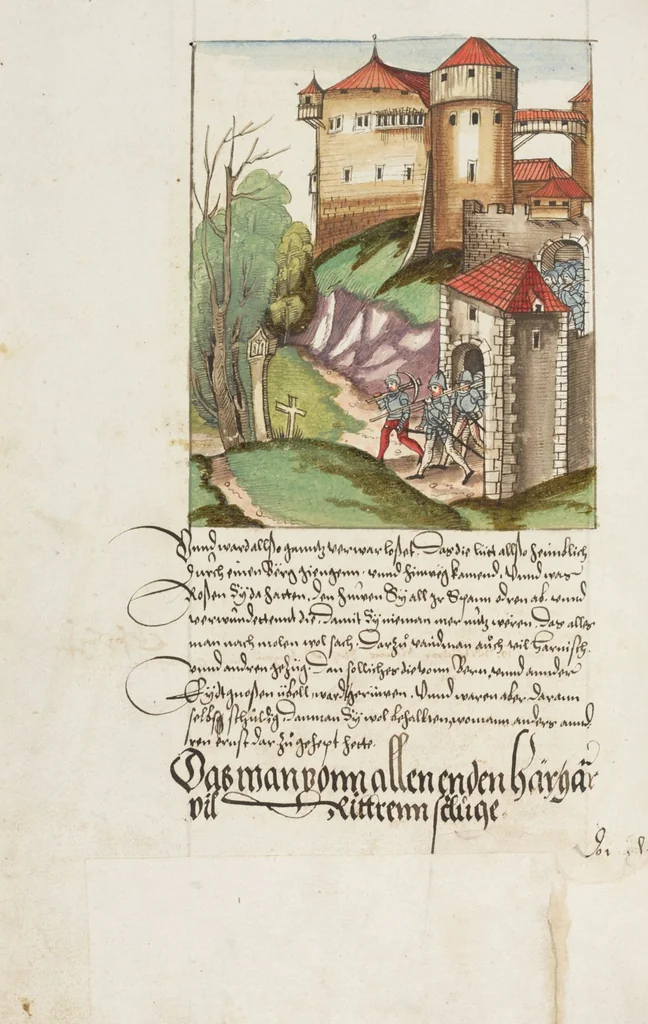 An illustration from Silbereisen: Chronicon Helvetiae, Part II, 1572, leaf 360