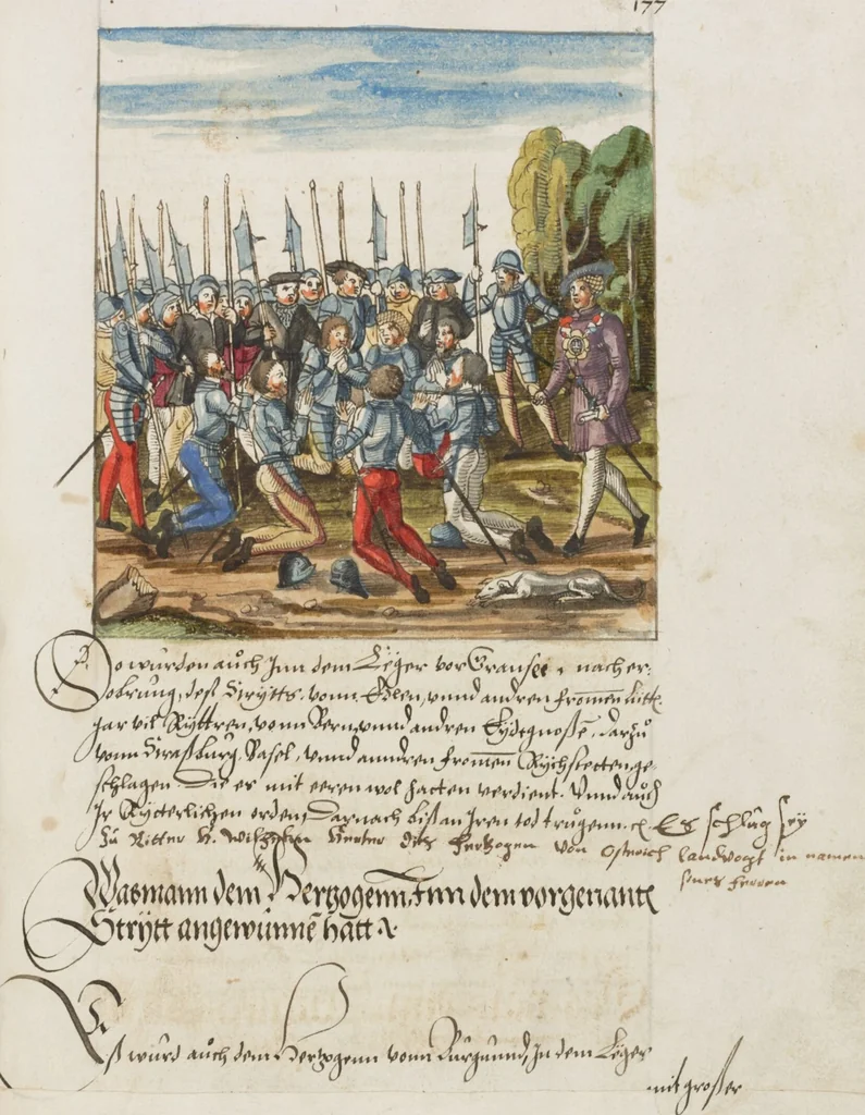An illustration from Silbereisen: Chronicon Helvetiae, Part II, 1572, leaf 361