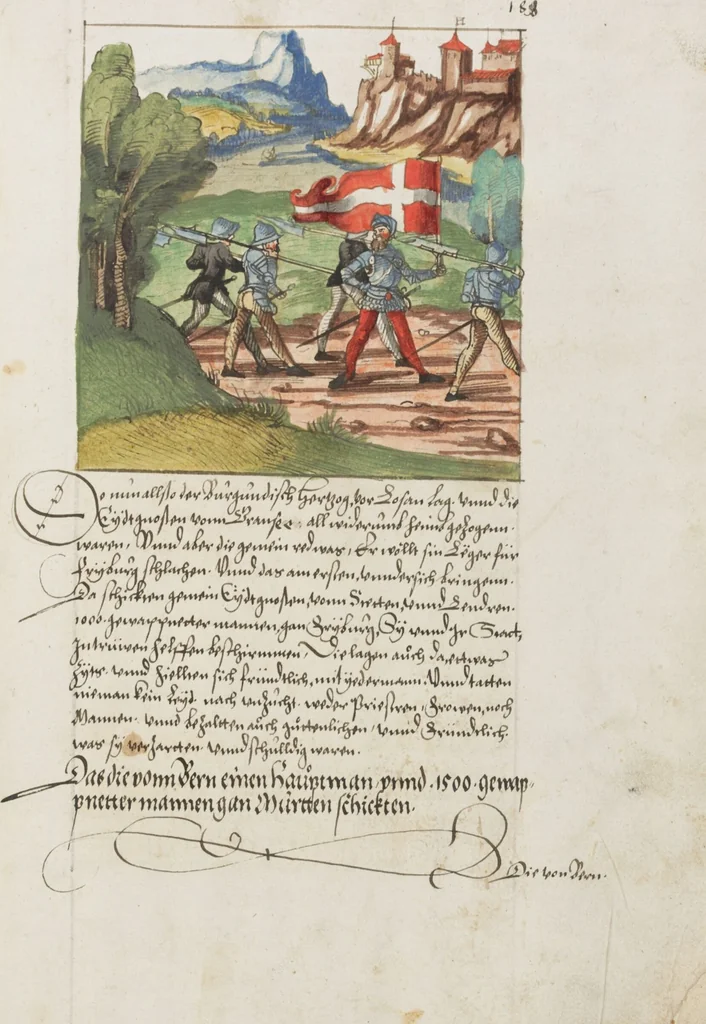 An illustration from Silbereisen: Chronicon Helvetiae, Part II, 1572, leaf 383