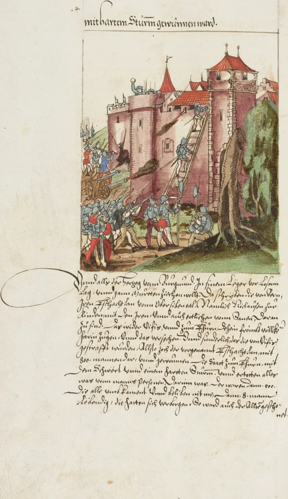 An illustration from Silbereisen: Chronicon Helvetiae, Part II, 1572, leaf 392