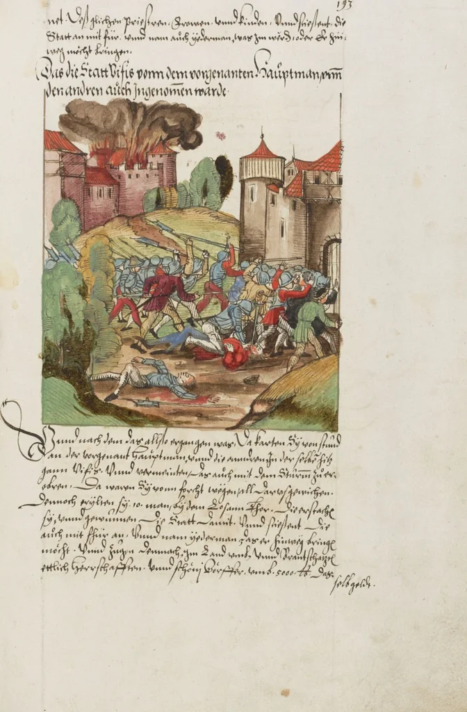 An illustration from Silbereisen: Chronicon Helvetiae, Part II, 1572, leaf 393