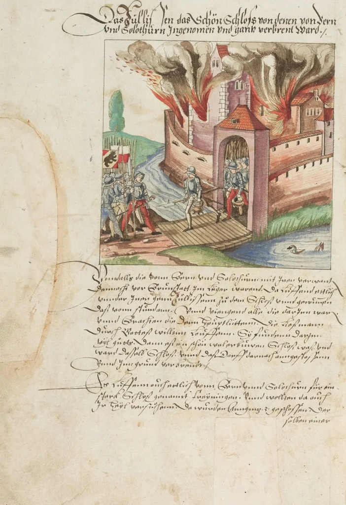 An illustration from Silbereisen: Chronicon Helvetiae, Part II, 1572, leaf 40