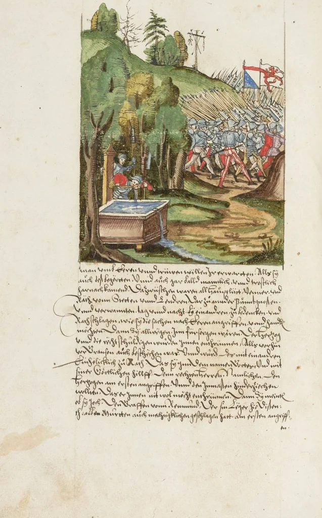 An illustration from Silbereisen: Chronicon Helvetiae, Part II, 1572, leaf 426