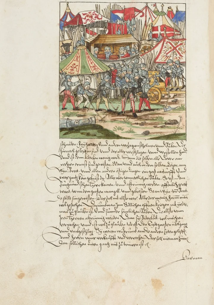 An illustration from Silbereisen: Chronicon Helvetiae, Part II, 1572, leaf 436