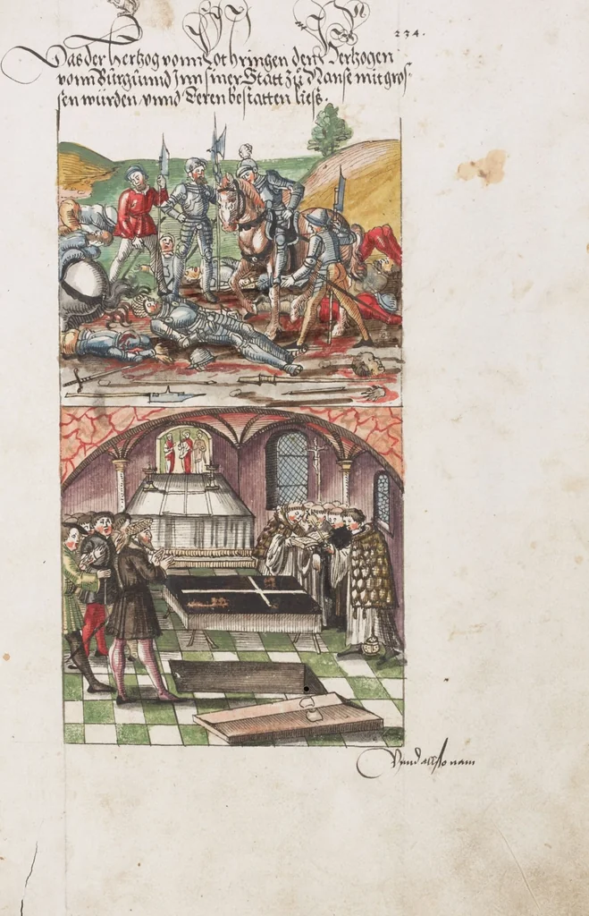 An illustration from Silbereisen: Chronicon Helvetiae, Part II, 1572, leaf 475