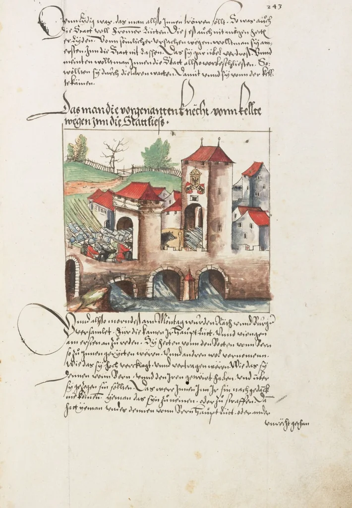 An illustration from Silbereisen: Chronicon Helvetiae, Part II, 1572, leaf 491
